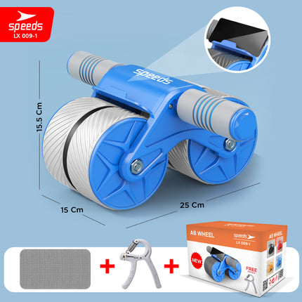 SPEEDS AB Wheel Roller Abdominal Roller Alat Olahraga Fitness Gym Portable 009-1 HITAM