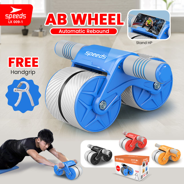 SPEEDS AB Wheel Roller Abdominal Roller Alat Olahraga Fitness Gym Portable 009-1 HITAM