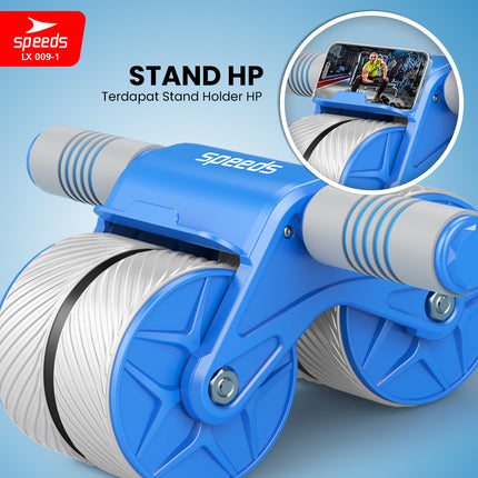 SPEEDS AB Wheel Roller Abdominal Roller Alat Olahraga Fitness Gym Portable 009-1 HITAM