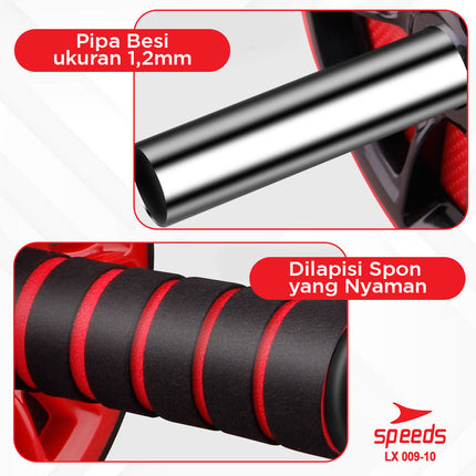 SPEEDS Abdominal Roller Ab Wheel Ab Roller Alat Fitness Olahraga Pembentuk Abs 009-10
