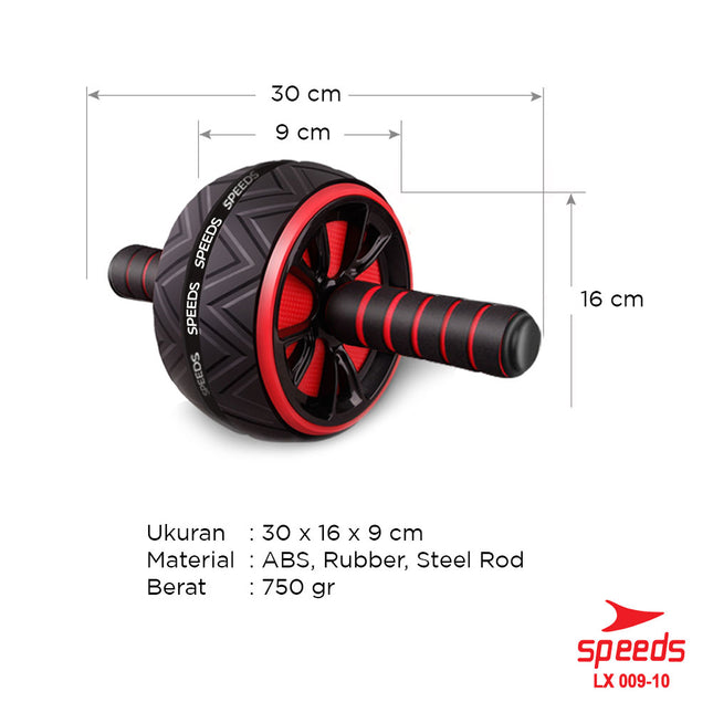 SPEEDS Abdominal Roller Ab Wheel Ab Roller Alat Fitness Olahraga Pembentuk Abs 009-10