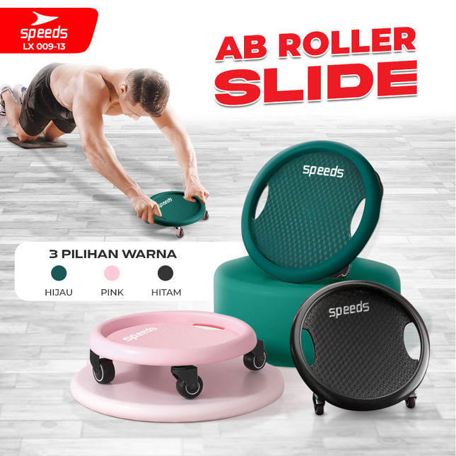 SPEEDS Ab Wheel Abs Roller Abdominal Roller Slide 4 Roda Multifungsi Alat Fitness Olahraga Gym 009-13