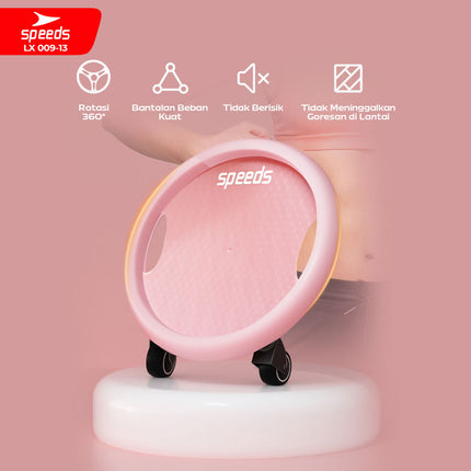 SPEEDS Ab Wheel Abs Roller Abdominal Roller Slide 4 Roda Multifungsi Alat Fitness Olahraga Gym 009-13