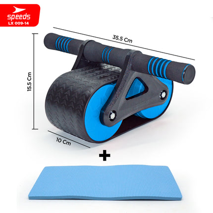 SPEEDS Ab Roller / Double Wheel Ab Wheel Alat Latihan Otot Perut Abdonimal Roller Alat Fitness Exercise 009-14