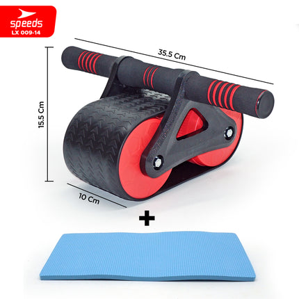 SPEEDS Ab Roller / Double Wheel Ab Wheel Alat Latihan Otot Perut Abdonimal Roller Alat Fitness Exercise 009-14