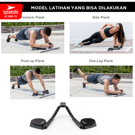 SPEEDS Push Up Plank Alat Bantu Trainer Penahan Siku Push Up Dilengkapi LCD 009-15