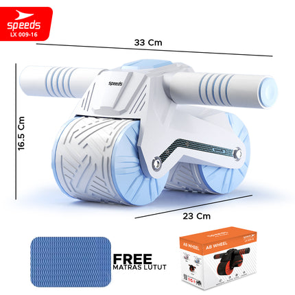 SPEEDS Ab Wheel / Ab Roller Double Wheel / Abdominal Roller / Alat Push Up Stand Bar Alat Gym / Alat Sit Up 009-16