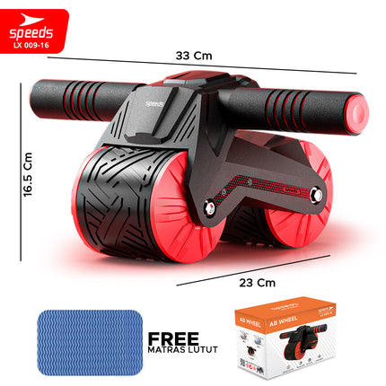 SPEEDS Ab Wheel / Ab Roller Double Wheel / Abdominal Roller / Alat Push Up Stand Bar Alat Gym / Alat Sit Up 009-16
