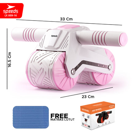 SPEEDS Ab Wheel / Ab Roller Double Wheel / Abdominal Roller / Alat Push Up Stand Bar Alat Gym / Alat Sit Up 009-16