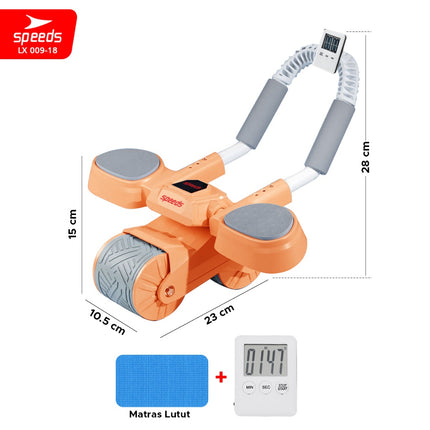 SPEEDS Ab Wheel / Ab Roller / Abdominal Roller Single Wheel / Alat Push Up Stand Bar Alat Gym / Alat Sit Up 009-18