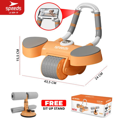 SPEEDS Ab Wheel Double Wheel / Abdominal Roller / Ab Roller / Alat Push Up Stand Bar Alat Gym / Alat Sit Up 009-19