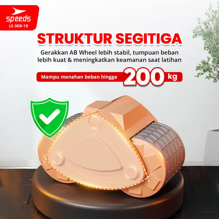 SPEEDS Ab Wheel Double Wheel / Abdominal Roller / Ab Roller / Alat Push Up Stand Bar Alat Gym / Alat Sit Up 009-19