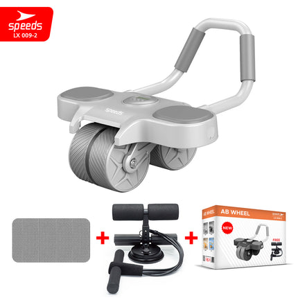 SPEEDS AB Wheels Plank Trainer Ab Roller 2 Roda Automatic Rebound 2in1 Cardio Portabel 009-2 BIRU