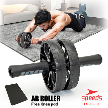 SPEEDS Ab Wheel / Double Wheel / Alat Push Up Stand Bar Alat Gym / Alat Sit Up / Abdominal Roller 009-3