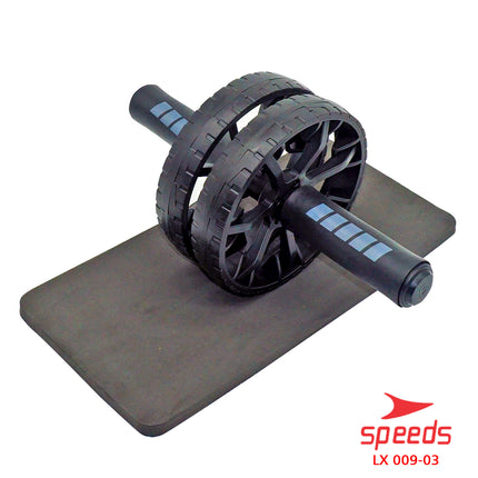 SPEEDS Ab Wheel / Double Wheel / Alat Push Up Stand Bar Alat Gym / Alat Sit Up / Abdominal Roller 009-3