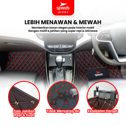 SPEEDS Carmat Car Mats Karpet Mobil 5pcs Universal Semua Mobil 2 Baris Waterproof Premium 010-2
