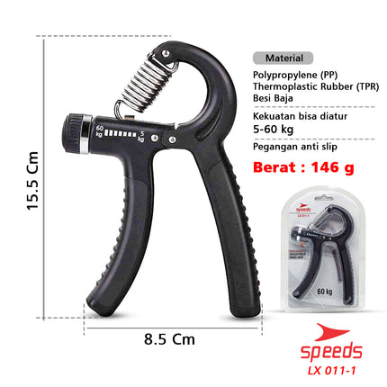 SPEEDS Handgrip Hand Grip 10-60 kg Alat bantu fitness Otot lengan Tangan Portable  011-1
