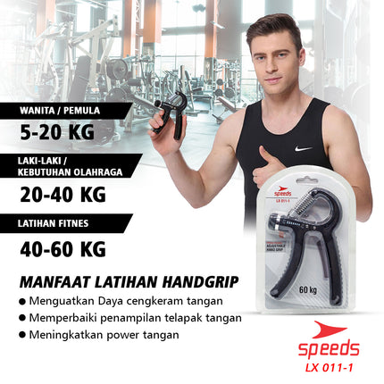 SPEEDS Handgrip Hand Grip 10-60 kg Alat bantu fitness Otot lengan Tangan Portable  011-1