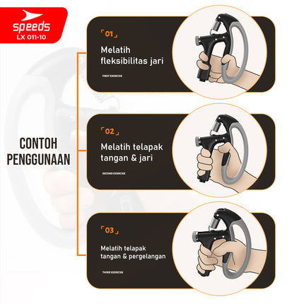 SPEEDS Hand Grip Ergonomis Digital Counter Fitness Untuk Memperkuat Tangan Portabel 011-10