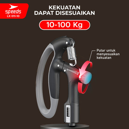 SPEEDS Hand Grip Ergonomis Digital Counter Fitness Untuk Memperkuat Tangan Portabel 011-10