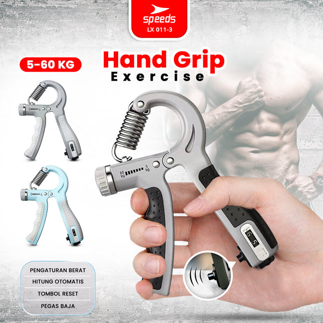 SPEEDS Handgrip Hand Grip 5-60 kg Alat bantu fitness Otot lengan Portable 011-3