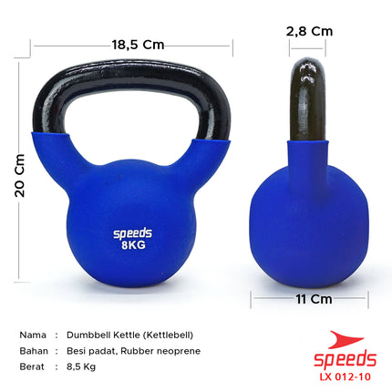 SPEEDS Dumbell Barbel 8kg Kettle 012-10