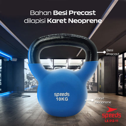 SPEEDS Dumbell Barbel Vinyl Kettle 10Kg 012-11