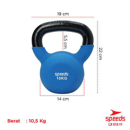 SPEEDS Dumbell Barbel Vinyl Kettle 10Kg 012-11