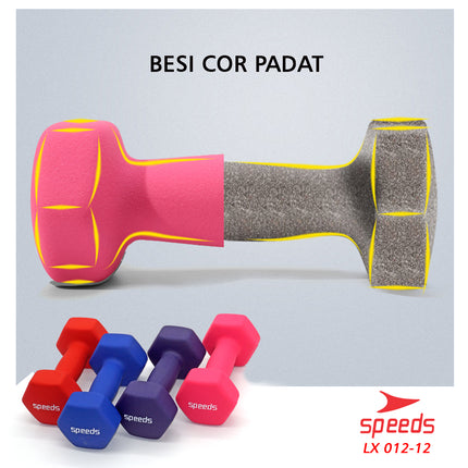 SPEEDS Dumbell Barbel Vinyl 4kg 012-12