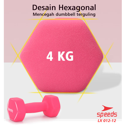 SPEEDS Dumbell Barbel Vinyl 4kg 012-12