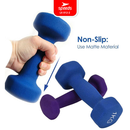 SPEEDS Dumbbell Vinyl women's yoga mat yoga ball yoga mat gym Neoprene Dumbbell Mini 012-2