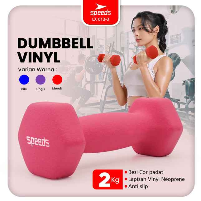 SPEEDS Dumbell Barbel Vinyl cewek matrass yoga ball yoga mat gym Neoprene Barbel Mini 012-3