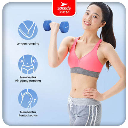 SPEEDS Dumbell Barbel Vinyl 2Kg 012-3
