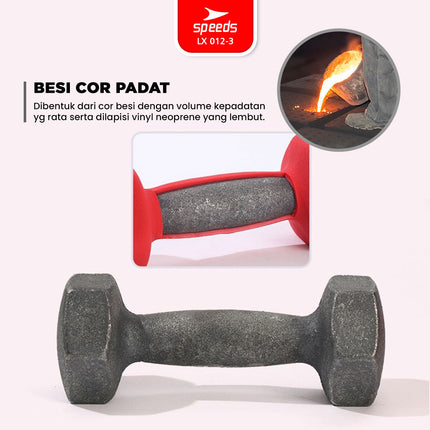SPEEDS Dumbell Barbel Vinyl 2Kg 012-3