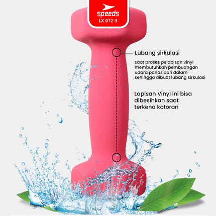 SPEEDS Dumbell Barbel Vinyl 2Kg 012-3