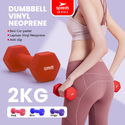 SPEEDS Dumbell Barbel Vinyl 2Kg 012-3