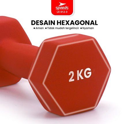 SPEEDS Dumbell Barbel Vinyl 2Kg 012-3
