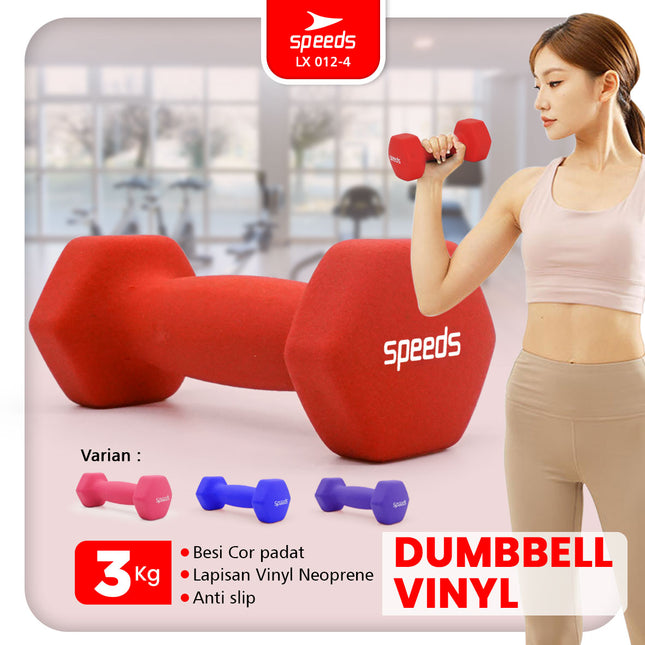 SPEEDS Dumbell Barbel Vinyl cewek matrass yoga ball yoga mat gym Neoprene Barbel Mini 012-4