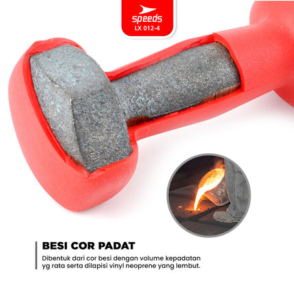 SPEEDS Dumbell Barbel Vinyl 3Kg 012-4