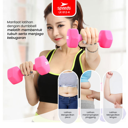 SPEEDS Dumbell Barbel Vinyl 3Kg 012-4