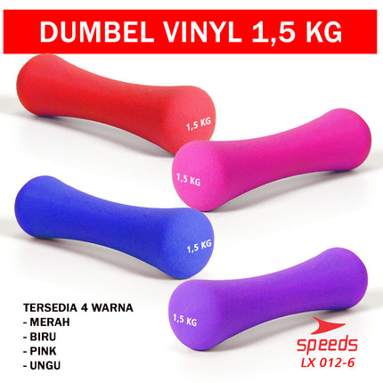 SPEEDS Dumbell Barbel Vinyl 1.5Kg 012-6