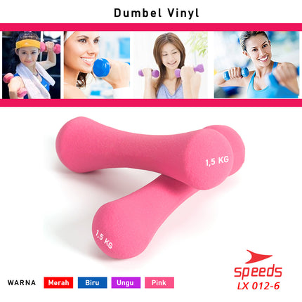 SPEEDS Dumbell Barbel Vinyl 1.5Kg 012-6