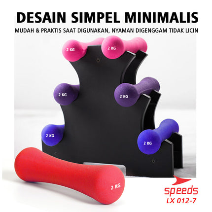 SPEEDS Dumbell Barbel Vinyl 2Kg 012-7