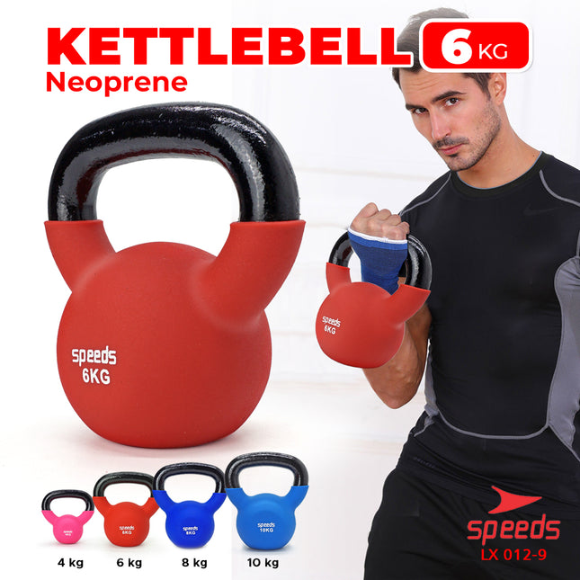 SPEEDS Dumbell Barbel Kettle Vinyl Alat Gym untuk Membuat Otot Tangan yoga 012-9 6kg
