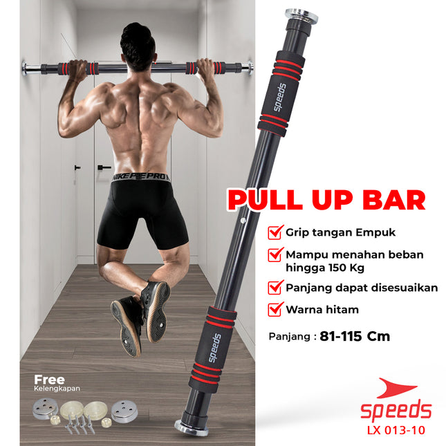 SPEEDS Pull Up Bar Door Bar Chin Up Bar Tiang Pull Up Alat Olahraga Pintu Gym Fitness 013-10