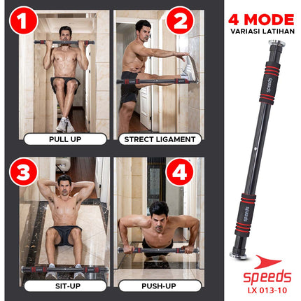 SPEEDS Pull Up Bar Door Bar Chin Up Bar Tiang Pull Up Alat Olahraga Pintu Gym Fitness 013-10