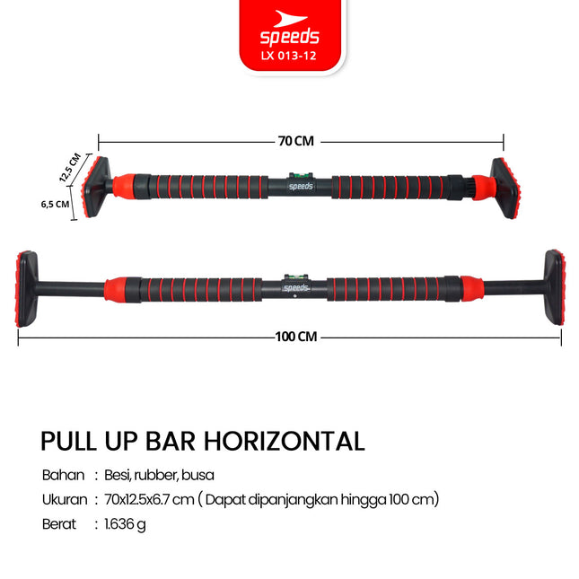 SPEEDS Pull Up Bar Door Chinning Bar Alat Latihan Fitness Olahraga Murah 013-12