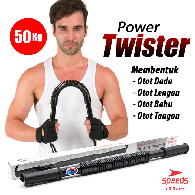 SPEEDS Power Twister Power Bender 50kg alat Fitness Pembentuk Otot Bahu 013-3