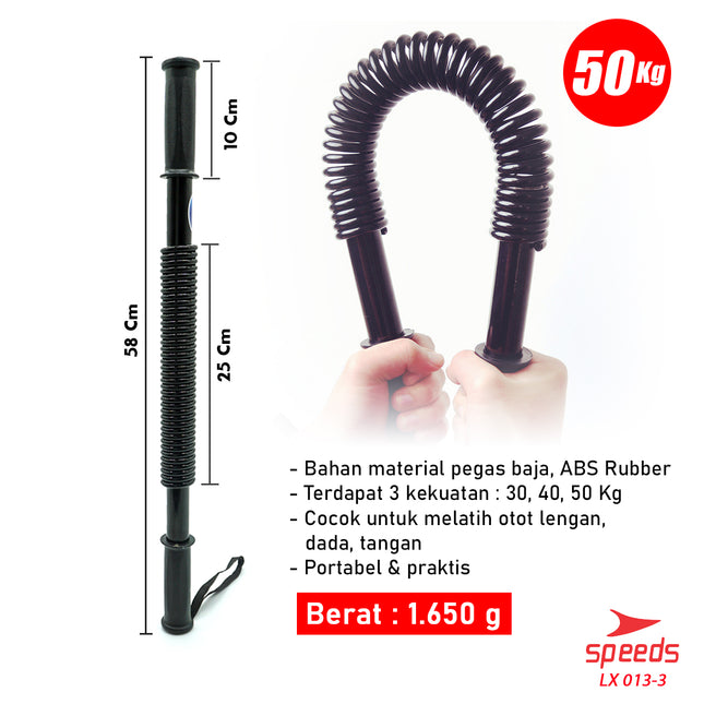 SPEEDS Power Twister Power Bender 50kg alat Fitness Pembentuk Otot Bahu 013-3