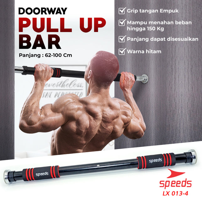 SPEEDS Pull Up Bar atau Door Chinning Bar Untuk pembentukan otot anda 013-4